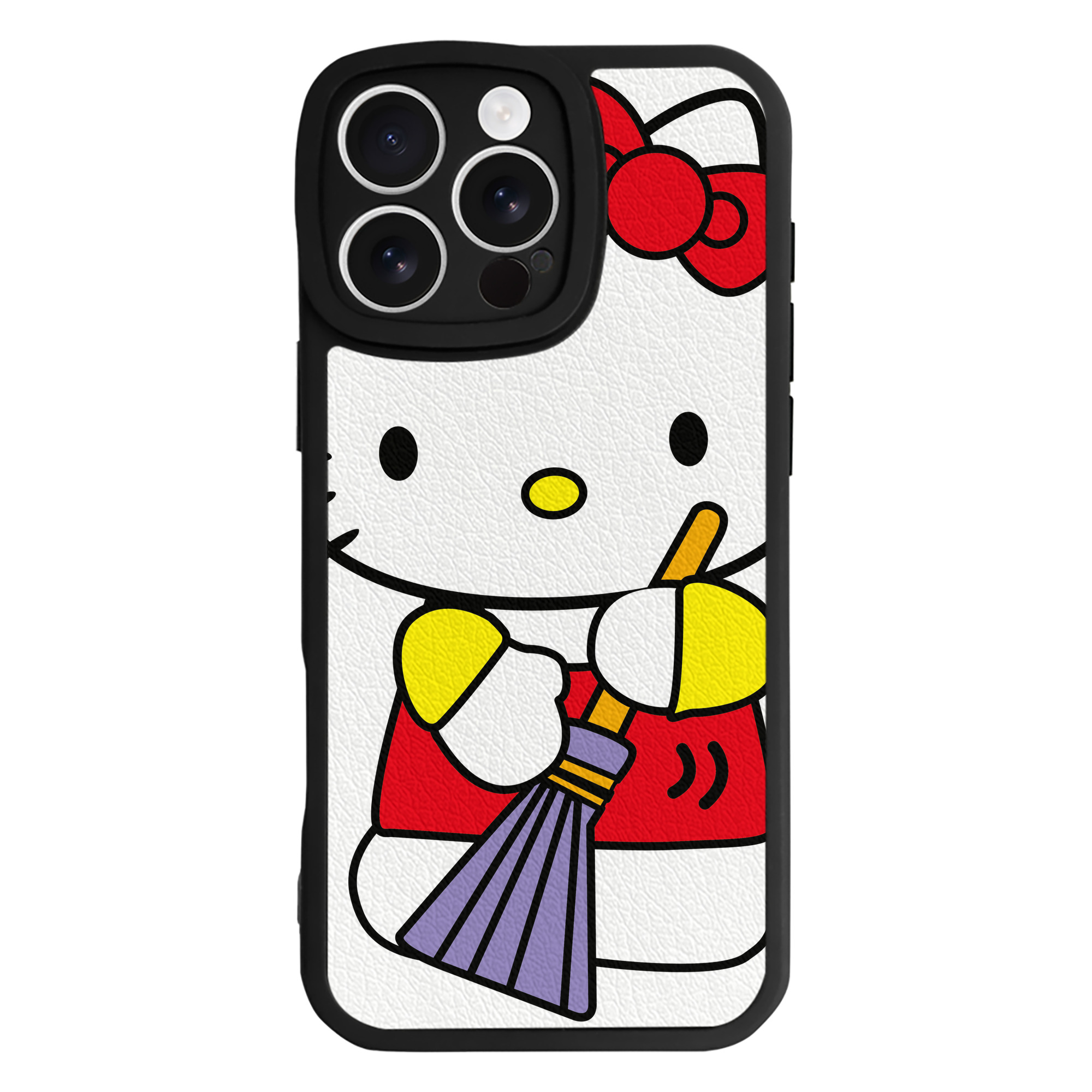 （画像用） Hello Kitty ハローキティ 【iPhone 16シリーズ対応】シリコンスマホケース（レザー調） 材質：シリコン